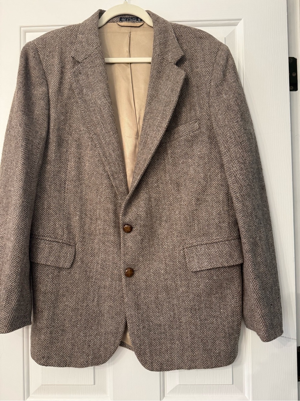Vintage Christopher Hayes Wool Tweed Blazer - Oversized Herringbone Sport Coat